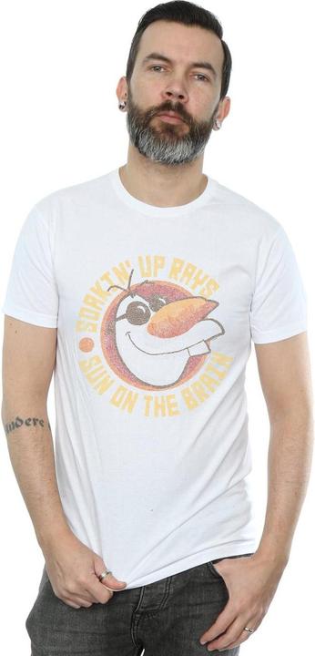 Actual product image Disney Mens Frozen Olaf Sun On The Brain T-Shirt (5XL)