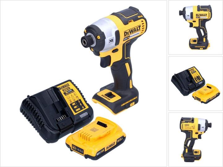 1x DeWalt DCF 887 accu-slagmoersleutel, 1x DeWalt DCB 183 18 V 2.0 Ah accu, 1x Dewalt DCB 113 oplader