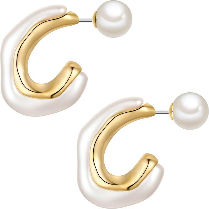 Actual product image Yokoamii Ladies earrings metal alloy - 36106 (Metal alloy)