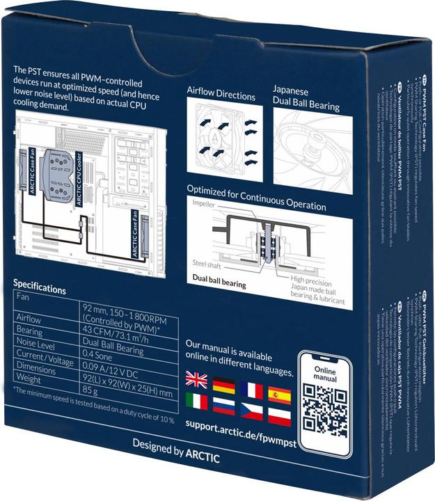 Actual product image Arctic F9 Pwm Pst Co (92 mm, 1 x)