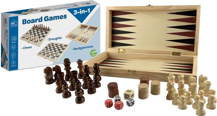 Actual product image Game Factory Wooden 3-in-1 Game (FSC) (208000) (English)
