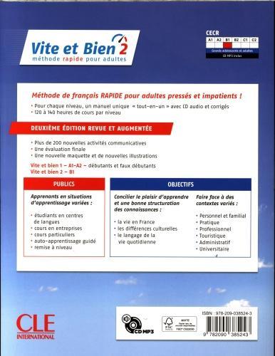 Actual product image Cle Vite et bien 2 B1 manuel + clé + CD (French, Miquel Claire, 2018)