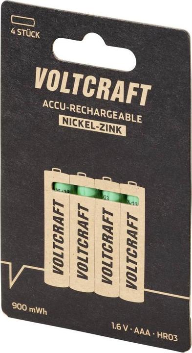 Immagine prodotto Voltcraft HR03 Micro (AAA) batteria ricaricabile NiZn 550 mAh 1,6 V 1 pz. (1 pz., AAA, 550 mAh)