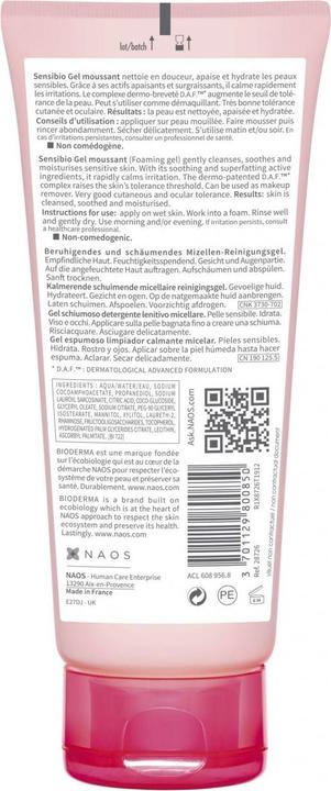 Image du produit Bioderma Sensibio gel moussant gel (Gel, 100 ml)