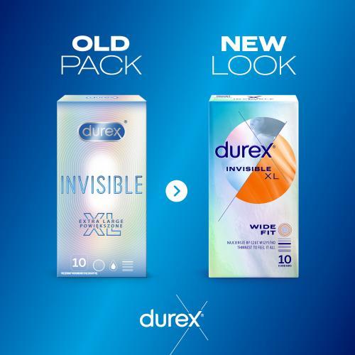 Productafbeelding Durex Invisible Extra Grote Condooms Vergroot 10Pcs (10 Pcs.)