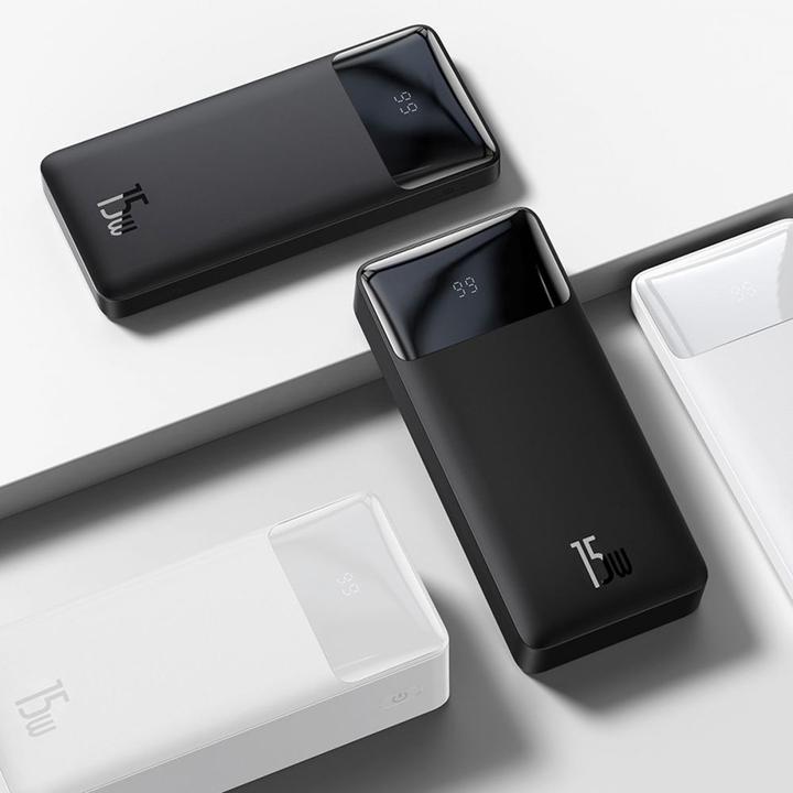 Actual product image Baseus Powerbank Bipow 10000mAh, 15W (white) (10000 mAh, 15 W, 74 Wh)