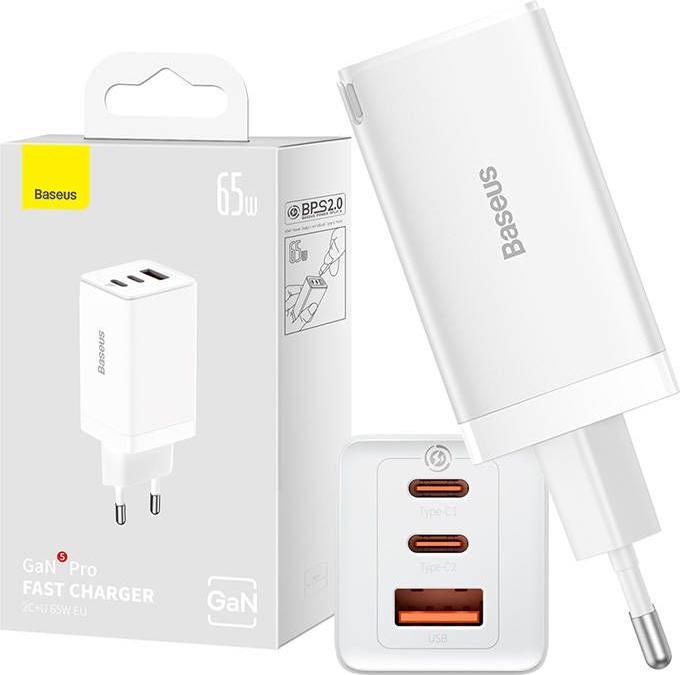 Actual product image Baseus GaN5 Pro Dual USB-C und USB-A Fast Charger (65 W)