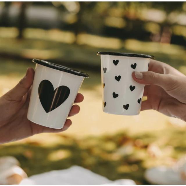 Image du produit Eulenschnitt Tasse émaillée Coeurs - de (250 ml)