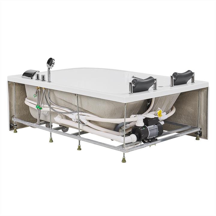 Produktbild Beliani Whirlpool Badewanne weiss Eckmodell mit LED 170 x 119 cm rechts BAYAMO (318 l, 119 cm, 119 cm)