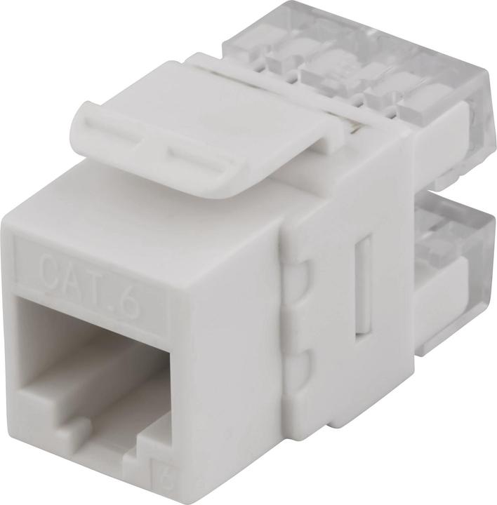 Deltaco UTP CAT6 Keystone connector 180 degree Tool-free (Flachantenne)