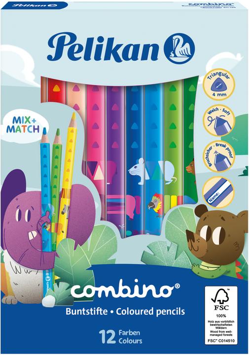 Actual product image Pelikan COMBINO - Colored pencils (Multicolor, 12 x)