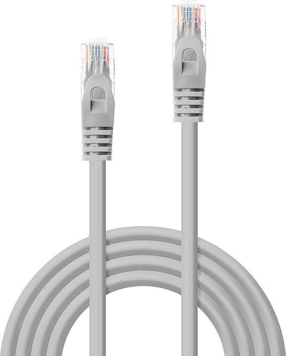 Actual product image Lindy 5m Cat.5e U/UTP patch cable grey colour code EIA/TIA 568B (U/UTP, CAT5e, 5 m)