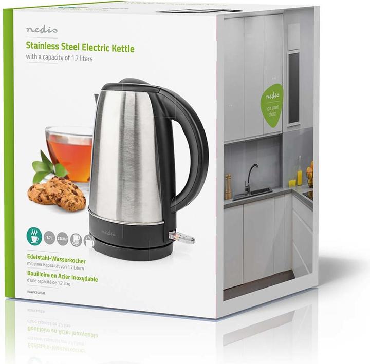 Immagine prodotto Nedis Bollitore - Base rotante a 360° - Protezione contro l'ebollizione a secco - Controllo Strix - (1.70 l, Spina UE)