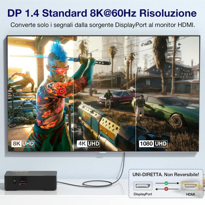 Actual product image Ult-Wiiq DisplayPort auf HDMI-Kabel (3 m, DisplayPort)