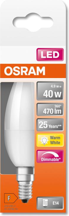 Immagine prodotto Osram Superstar Classic B (E14, 40 W, 470 lm, 1 x, F)