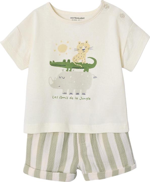 Actual product image Vertbaudet Baby-Set: T-Shirt & Shorts mit Streifenmuster (68)
