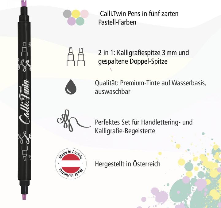 Immagine prodotto Online CALLI BRUSH TWIN - Penna in fibra (Multicolore, 5 x)