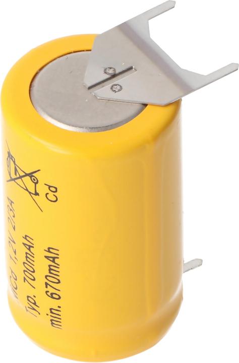Produktbild AccuCell Akku KR-600AE 2/3 A Cadnica mit 3-er Print, 1-er + / 2-er -- (1 Stk., 700 mAh, Ladegerät inkl. Akku)