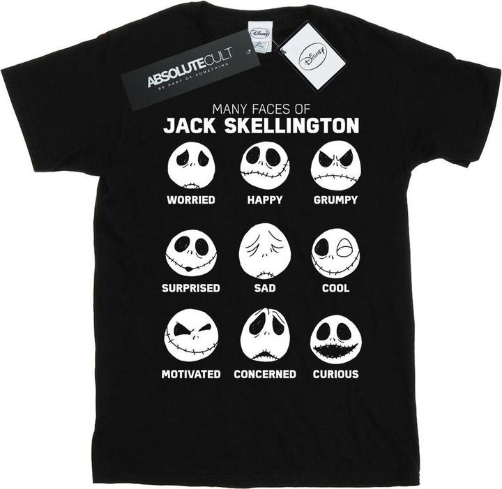 Image du produit Disney - T-shirt NIGHTMARE BEFORE CHRISTMAS THE MANY FACES OF JACK - Femme (XL)