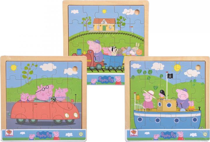 Immagine prodotto Eichhorn Peppa Pig, puzzle a intarsio, 3 assortiti. (20 pezzi)