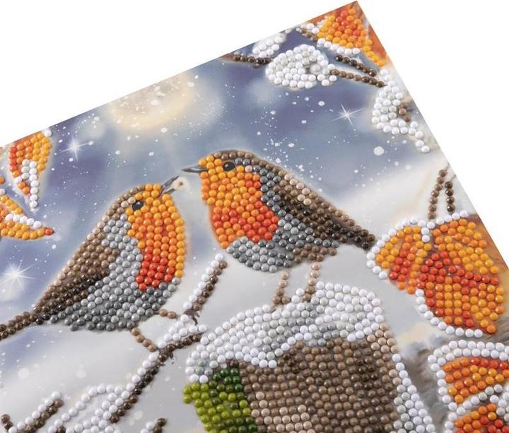 Produktbild Craft Buddy Küssende Vögel, Karte 18x18cm Crystal Art