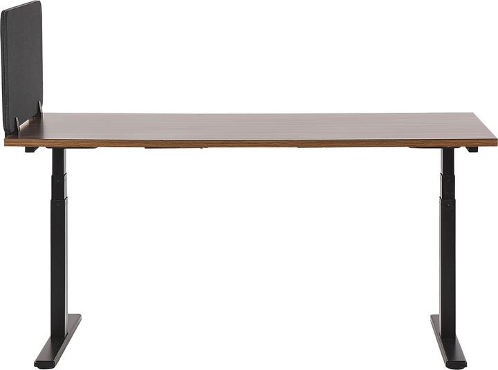 Image du produit Beliani Cloison de bureau gris foncé 160 x 40 cm WALLY