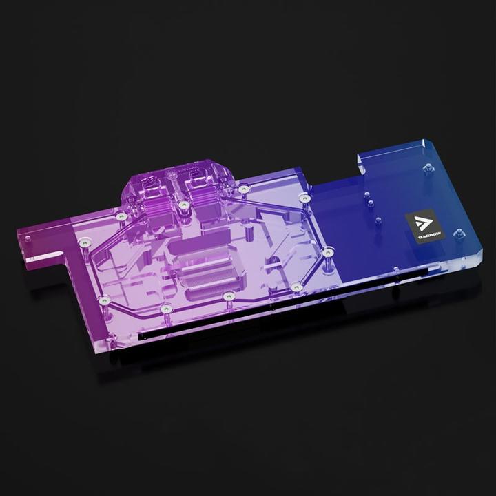 Actual product image Barrow LRC2.0 full coverage GPU Water Block for ASUS TUF 3070 Aurora RGB - Acrylic