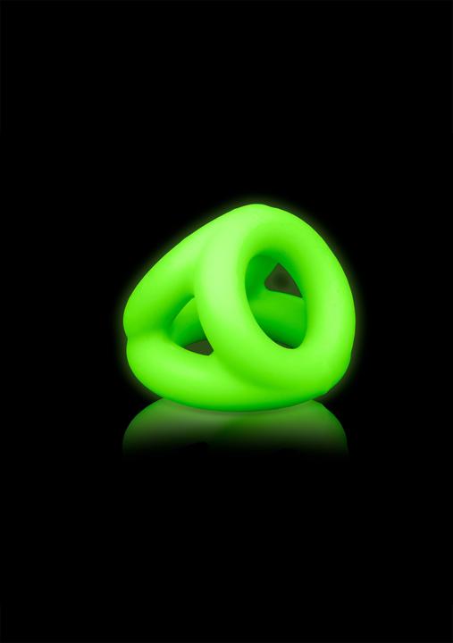 Actual product image Ouch! Cock Ring & Ball Strap - Glow in the Dark (4 cm)