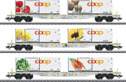 Produktbild Märklin 47471 H0 Gelenk-Taschenwagen Sdggmrss der Wascosa (Spur H0)