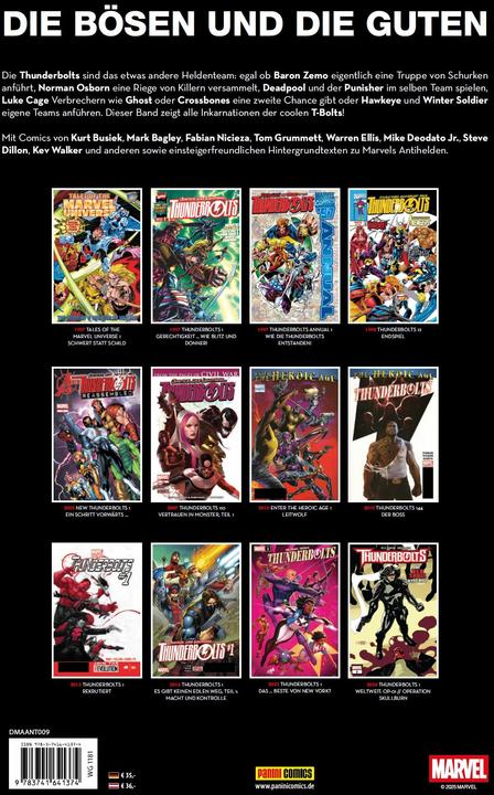 Actual product image Panini Thunderbolts Anthologie (German, Kelly, Collin/Borges, Markua, Geraldo/Bagley, 2025)