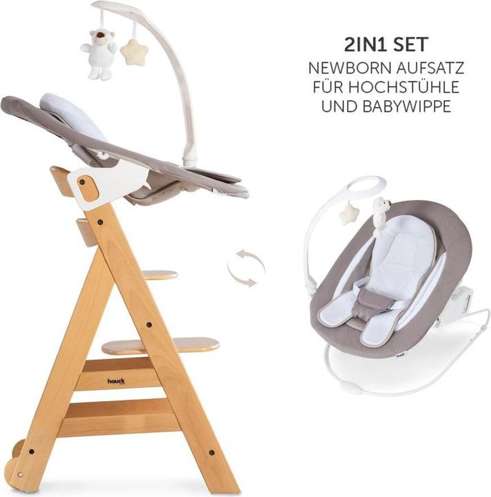 Image du produit Hauck Chaises hautes Beta Plus Natural 5-pièces Newborn Set - Chaise haute + (Chaise haute)