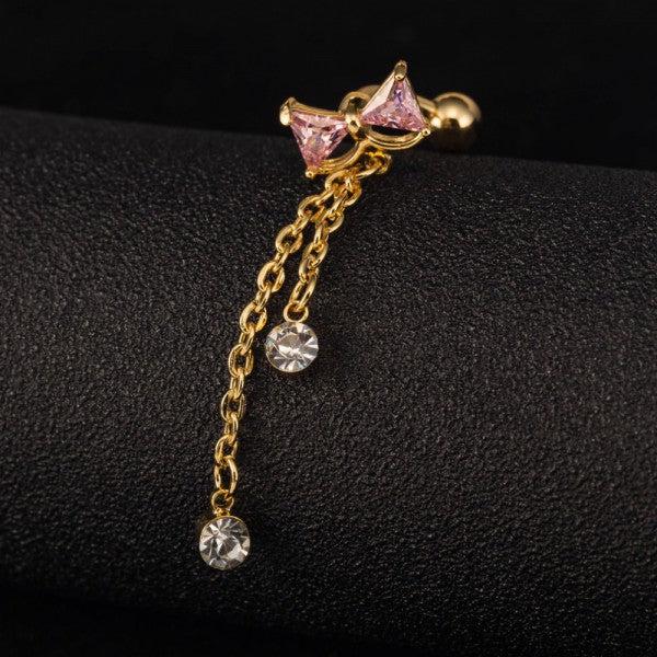 Immagine prodotto Hermex Libro Piercing placcato oro con zirconi (Lega di rame-nichel)