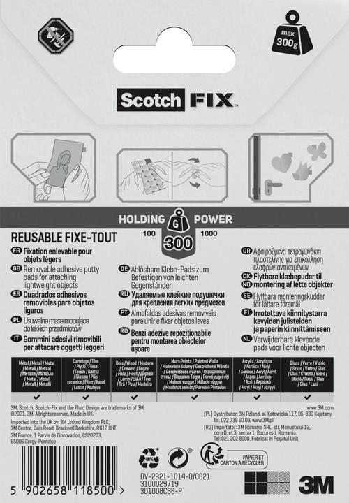 Immagine prodotto Scotch Cuscinetti adesivi rimovibili Scotch-Fix (0.30 kg)