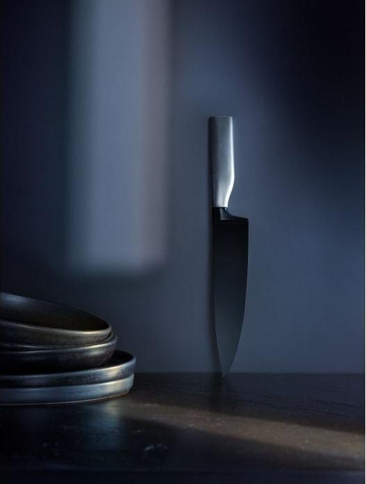 Produktbild WMF Ultimate Black 4-teiliges Messer-Set mit transparentem FlexTec-Messerblock