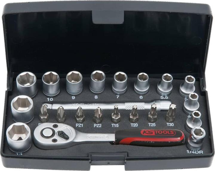 Immagine prodotto KS Tools 1/4" Steckschlüssel-Satz (13 mm, 8 mm, 10 mm, 4 mm, 11 mm, 7 mm, 12 mm, 6 mm, 9 mm, 5 mm)
