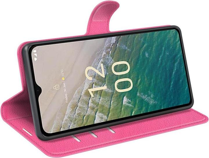 Actual product image Cover-Discount Nokia C32 - Leather Case Cover pink (Nokia C32)
