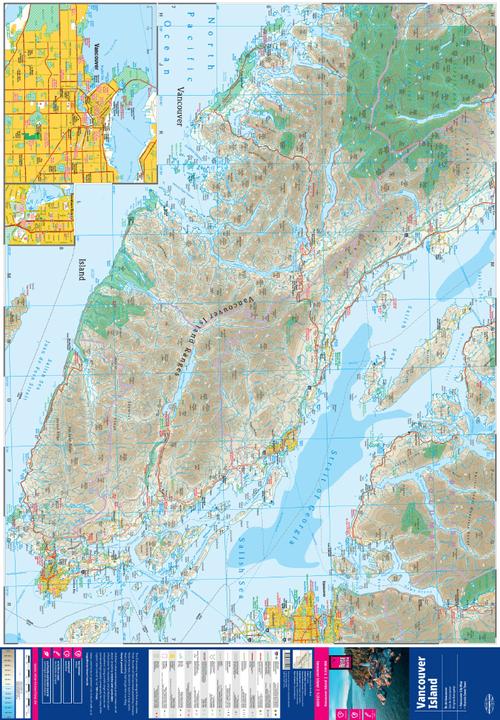 Immagine prodotto Mappa dell'Isola di Vancouver (1:250.000)