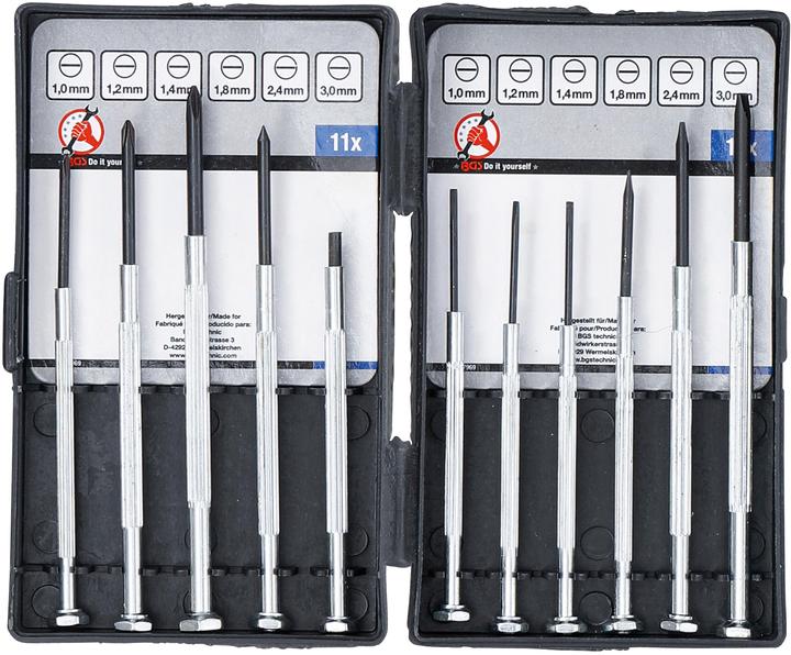 Produktbild BGS Feinmechaniker-Schraubendreher-Satz 11-tlg. (Kreuzschlitz)