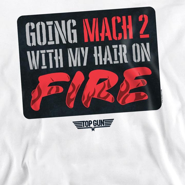 Actual product image Top Gun Unisex Adult Mach 2 Hair On Fire Sweatshirt (L)