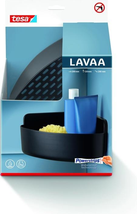Actual product image tesa LAVAA Corner shower basket incl. adhesive solution without drilling