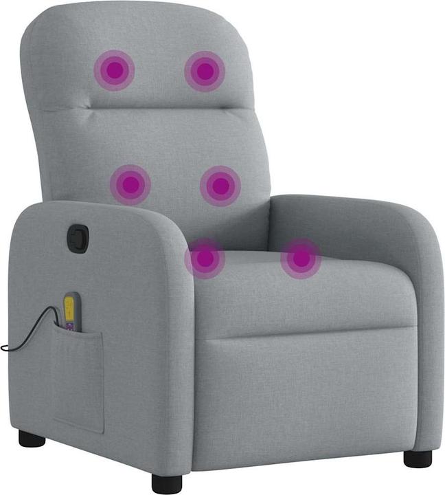 Image du produit VidaXL Fauteuil de massage Tissu gris clair