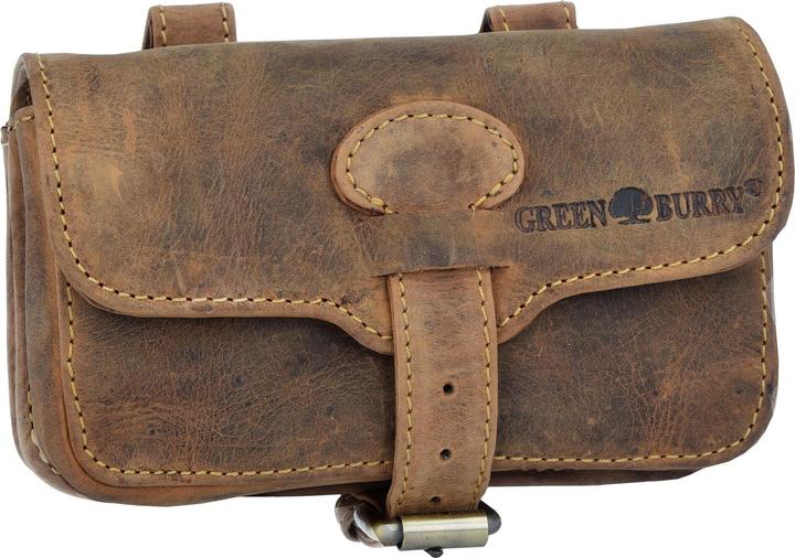 Image du produit Greenburry Sac banane militaire vintage en cuir 16 cm