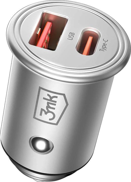 Actual product image 3MK HyperCar Charger 45W Ładowarka samochodowa 1xUSB-A + 1xUSB-C