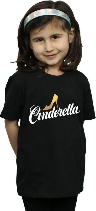 Actual product image Disney Girls Cinderella Shoe Logo Cotton T-Shirt (152, 158)
