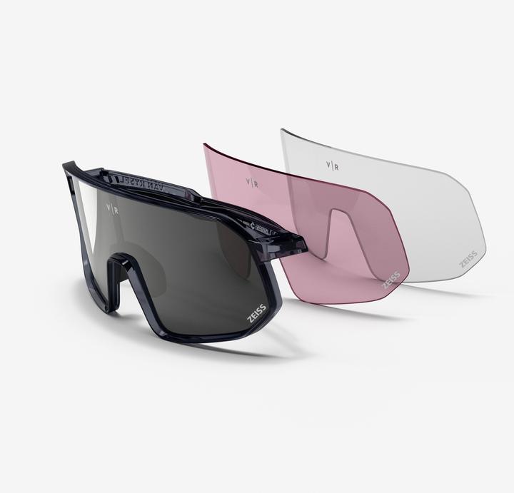 Image du produit Van rysel Lunettes de vélo roadr 900 perf pack verres zeiss grises translucide (Gris, Anthracite, Noir translucide)