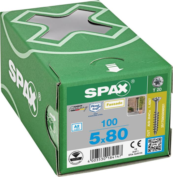 Produktbild Spax Selbstbohrschrauben A2 (100 Schrauben pro Stück)