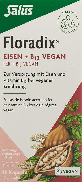 Image du produit Floradix Fer et B 12 Vegan (1 pièce(s), Capsules, 37 g)