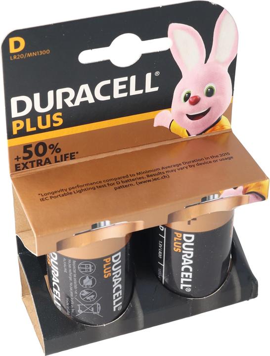 Image du produit Duracell Plus (2 pcs, D, 15000 mAh)
