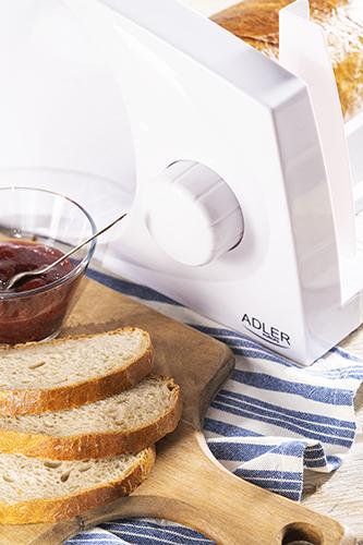 Immagine prodotto Adler AD 4703 affettatrice elettrica in plastica bianca