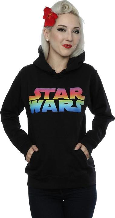 Actual product image Star Wars Womens/Ladies Rainbow Logo Hoodie (XXL)